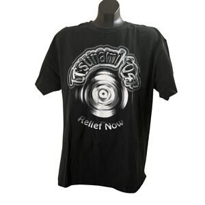 Vintage 2004 Tsunami Relief Now Black Tee Hanes Large